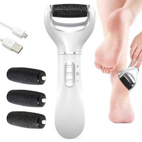 img 4 attached to 🦶 Rechargeable Electric Callus Remover with 3 Replacement 1500mAh Batteries - Smartideal Portable Electronic Foot File Pedicure Tool for Professional Foot Care and Dead Skin Removal