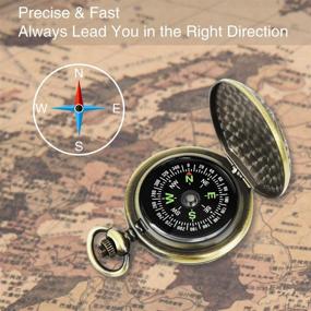 img 1 attached to 🧭 Leabertee Multifunctional Zinc Alloy Classic Compass: Ideal for Hiking, Camping, Motoring, Boating, Backpacking, Gifting, and Collecting