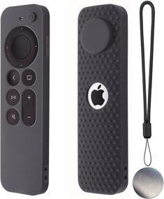 img 4 attached to Силиконовый чехол для пульта Apple TV 4K второго поколения 2021 года Siri Remote, противоскользящий, прочный силиконовый чехол, магнитный защитный чехол, ударопрочный чехол для пульта (темно-серый)