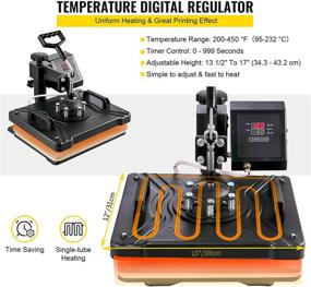 img 1 attached to 👕 Enhanced VEVOR 12X15 Inch Heat Press Machine, 8 in 1 Digital Multifunctional Sublimation Swing Away Heat Press with 360 Degree Rotation, Ideal for T Shirts, Hats, Mugs, Caps, and Plates