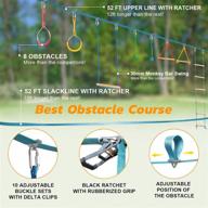 enhance balance and agility with slackline obstacle portable training equipment logo