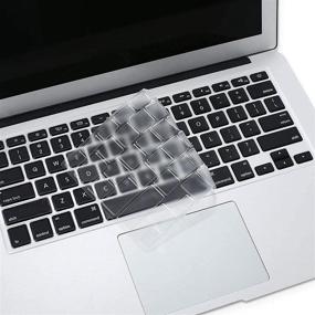 img 4 attached to MOSISO тонкая клавиатурная пленка из ТПУ для MacBook Air 13 дюймов A1466 A1369 2010-2017 и MacBook Pro 13/15 дюймов (с/без дисплея Retina, 2015 г. и более старые версии) - прозрачная