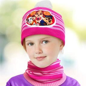 img 3 attached to 🧣 Three-Piece Set: Nickelodeon Girls' JoJo Siwa or Paw Patrol Winter Hat, Mittens, and Gaiter Scarf