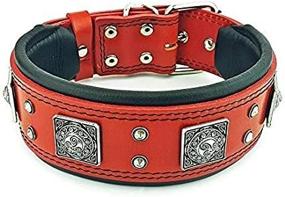 img 4 attached to 🐶 Premium Bestia Eros Red Collar: Wide and Soft Padded for Big Dogs (2.5 Inch)