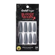 gc02x gold finger bloody queen press-on nails - limited edition x-long logo