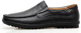 img 3 attached to 👞 Stylish and Trendy VanciLin Leather Fashion Loafers 228Black - Elevate Your Fashion Game!