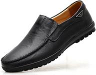 👞 stylish and trendy vancilin leather fashion loafers 228black - elevate your fashion game! logo