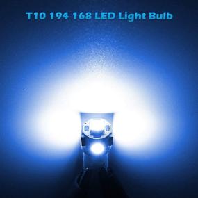 img 1 attached to Partsam T10 LED Light Bulbs 194 168 175 2825 Ice Blue - Car Interior Dome Map Door Courtesy License Plate Light-2Pcs