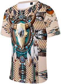img 3 attached to SIAOMA American Indians T Shirt X Large Men's Clothing in Active
