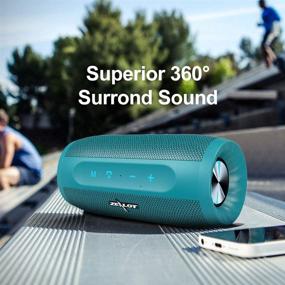 img 2 attached to 🔊 Zealot Portable Bluetooth Speakers S16 - Loud Stereo Sound & 20W, MusicUnicorn, Handfree Calling, External Charger 4000mAh, Blue - Compatible with iPhone, Samsung, Huawei
