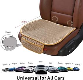 img 1 attached to 🚗 Enhance Driving Comfort with the Universal Car Seat Cushion - Breathable & Protective Mat Pad for Cars, Trucks, SUVs, and Vans