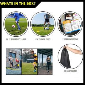 img 1 attached to 🏋️ Agility Ladder Training Kit: 6 Sports Cones, 2 Agility Drills eBook, and Carry Case