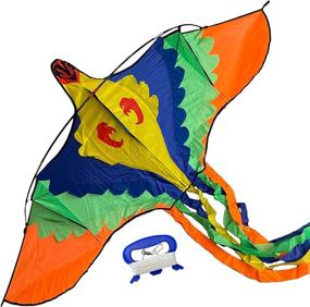 img 4 attached to 🪁 INYO MASAYA Easy-to-Fly Kites for Kids - Colorful Bird Design - Long Tying String - Perfect for Outdoor Play - 77 x 32 Inches - Carry Case Included