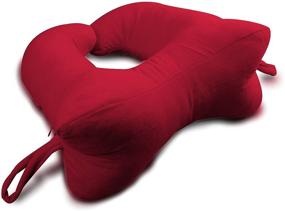 img 1 attached to 🐶 Enhance Comfort with the Original Bones DogBones Collarbone Chiropractic Pillow: Red, Regular Size