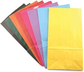 img 1 attached to 🛍️ Durable Gusseted Flat Bottom Bags, 4.5x2.5x8.5 Inch, Assorted Colors - Hygloss Quality