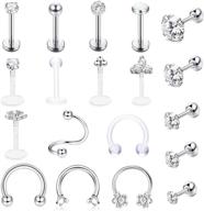 florideco 19 24pcs surgical cartilage piercing women's jewelry logo