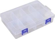 📦 vorcool clear plastic storage box - portable medicine organizer with adjustable dividers for jewelry and fishing tools (8 grids) логотип