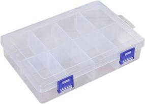 img 4 attached to 📦 VORCOOL Clear Plastic Storage Box - Portable Medicine Organizer with Adjustable Dividers for Jewelry and Fishing Tools (8 Grids)