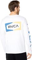 👕 мужская рубашка среднего размера с графическим рукавом от rvca - одежда логотип