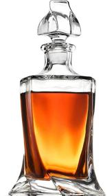 img 4 attached to Elevate Your Whiskey Experience with FineDine's Exquisite European Style Glass Whiskey Decanter