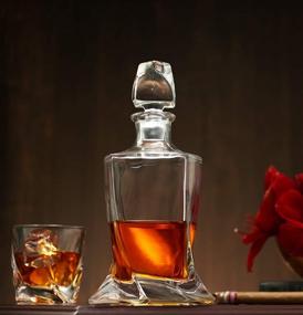 img 1 attached to Elevate Your Whiskey Experience with FineDine's Exquisite European Style Glass Whiskey Decanter