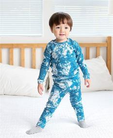 img 3 attached to VAENAIT BABY Tiedye Navy Pajamas: Stylish and Comfortable Sleepwear for Baby Girls