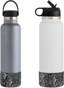 img 2 attached to 🐆 Durable CHEETAH Silicone Boot Cover for Hydro Flask Water Bottle - Compatible with Iron Flask, Hydro Cell, Thermoflask, Simple Modern, Contigo - BPA Free, Anti-Slip Protection