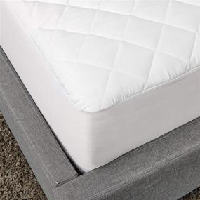 img 2 attached to 🛏️ Sealy Luxury Queen Size White Cotton Fitted Mattress Pad: High-Quality Comfort-enhancing Bedding