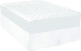 img 1 attached to 🛏️ Sealy Luxury Queen Size White Cotton Fitted Mattress Pad: High-Quality Comfort-enhancing Bedding