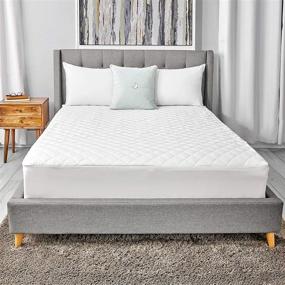 img 3 attached to 🛏️ Sealy Luxury Queen Size White Cotton Fitted Mattress Pad: High-Quality Comfort-enhancing Bedding