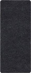 img 3 attached to Highly Efficient Ottomanson Scraper Collection 🏞️ Non-Slip Garage Mat/Entryway/Patio Runner, 2' x 5', Black