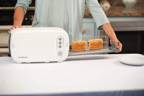 img 2 attached to 🍞 Explore the BergHOFF Seren Side Loading Toaster - Cool Touch Exterior, Removable Crumb Tray, and Silver Front Panel with Serving Tray Functionality