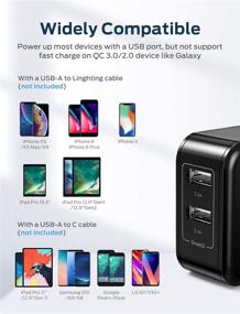 img 1 attached to 🔌 iClever Dual Port USB Wall Charger for iPhone iPad - 24W Travel Tablet Phone Charger with SmartID for iPhone11/Pro/XR/8/7/6/Plus, iPad Pro/Air 2/Mini 3/Mini 4, and More