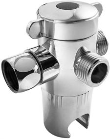img 2 attached to 🚿 QWORK 3-Way Shower Diverter Valve 1/2” with Hand Shower Bracket for Bathroom Hand Shower Hardware Accessory