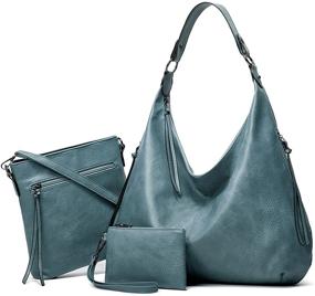 img 4 attached to 👜 Ashioup Women's Top Handle Leather Shoulder Handbags & Wallets in Satchel Style