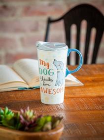 img 3 attached to 🐶 My Dog 17 Ounce Ceramic Travel Cup - 4 by 5 by 7 Inches