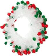 🎄 festive and fun: midlee christmas pom pom decorative dog collar for holiday cheer! logo