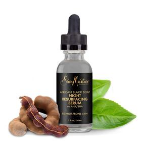 img 2 attached to 🌙 SheaMoisture African Black Soap Overnight Resurfacing Serum for Blemish Prone Skin with Shea Butter - 1 oz