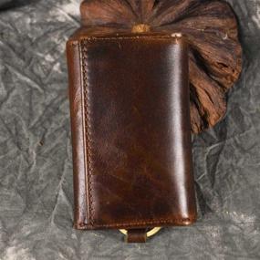 img 3 attached to ☕ Genuine Leather Wallet for Coffee Lovers: Leaokuu Men's Accessories