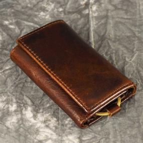 img 2 attached to ☕ Genuine Leather Wallet for Coffee Lovers: Leaokuu Men's Accessories