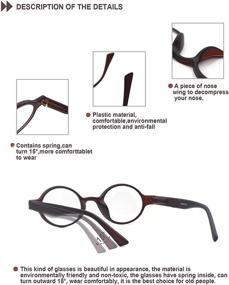 img 1 attached to Multiple Pack Spring Hinge Round Reading Glasses for Men and Women - HEEYYOK Readers