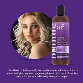 img 1 attached to 🟣 artnaturals Purple Shampoo for Blonde Hair - 12oz | Sulfate-Free, No Parabens, Protects & Balances Color Tones | Ideal for Gray, Silver, Brunette, Highlights, Dyed or Bleached Hair | Prevents Brassy Yellow Tones