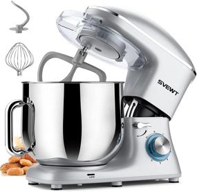 img 4 attached to 🧁 SVEWT Stand Mixer: Powerful 660W 6+1 Speeds Tilt-Head Food Mixer with 8.5-QT Stainless Steel Mixing Bowl and Multiple Attachments for Home Cooks