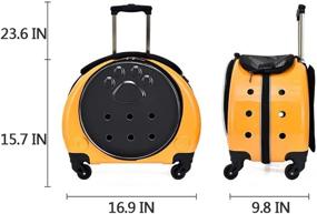 img 1 attached to Parlizel Breathable Pet Carrier: Space Cabin Trolley Case for Pets Under 15 lbs (7kg)