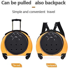 img 3 attached to Parlizel Breathable Pet Carrier: Space Cabin Trolley Case for Pets Under 15 lbs (7kg)