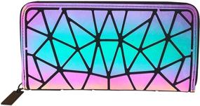 img 4 attached to 👜 Elevate Your Style with Magibag's Geometric Rhomboids Lattice Iridescent Women's Handbags & Wallets