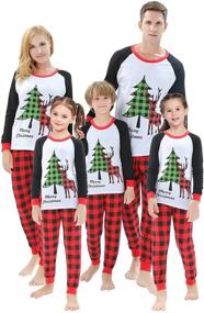 img 4 attached to Matching Christmas Pajamas Clothes Sleepwear Men's Clothing in Sleep & Lounge