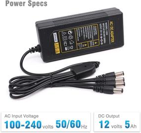 img 3 attached to 🔌 High-Quality 12V 5A AC/DC Adapter Charger Power Supply with 4 in 1 Plug for Motorola WPLN4137 WPLN4226 HTN9000 HTN9008B WPLN4232A WPLN4232 Radio Charger