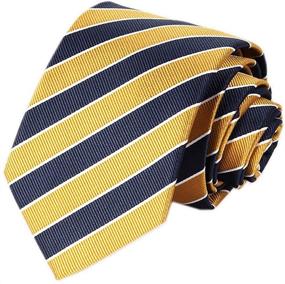 img 4 attached to Classic Business Striped Microfiber Necktie Men's Accessories in Ties, Cummerbunds & Pocket Squares