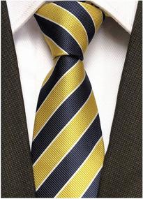 img 1 attached to Classic Business Striped Microfiber Necktie Men's Accessories in Ties, Cummerbunds & Pocket Squares